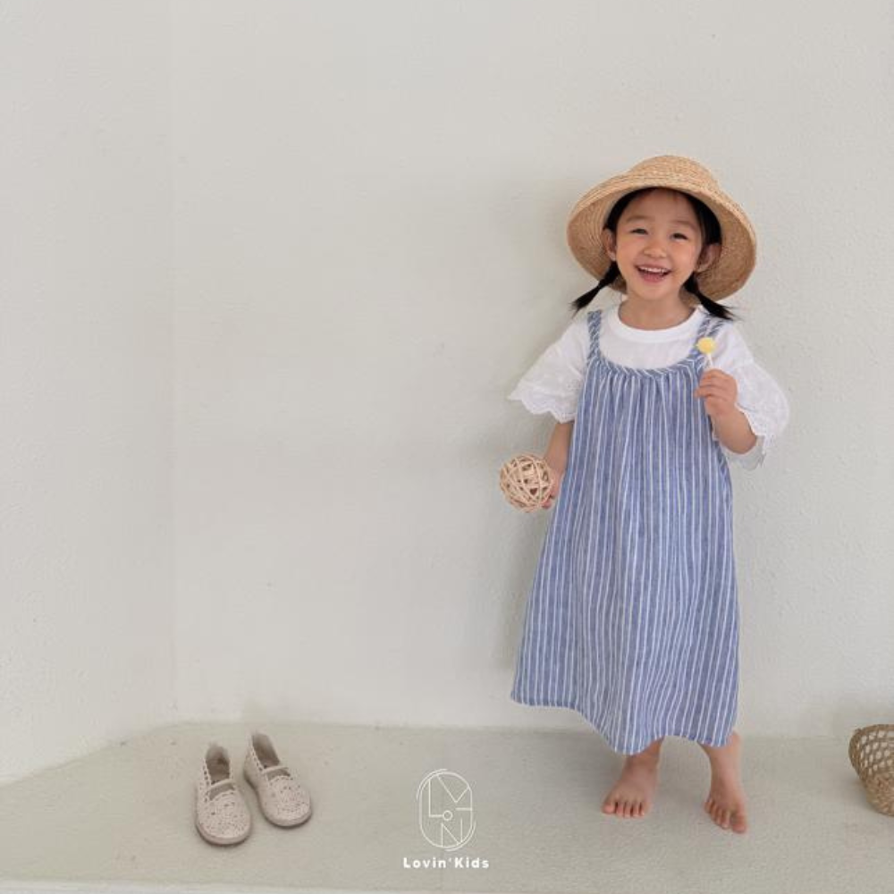 【26/夏】【店舗販売/即日発送】ストライプナチュラルワンピース
