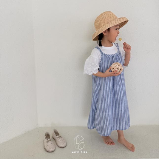 【26/夏】【店舗販売/即日発送】ストライプナチュラルワンピース