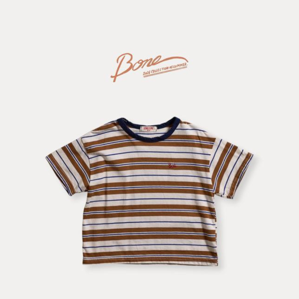 【26/夏】【店舗販売/即日発送】ボーダー刺繍Tシャツ